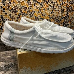 Hey Dude White Loafers